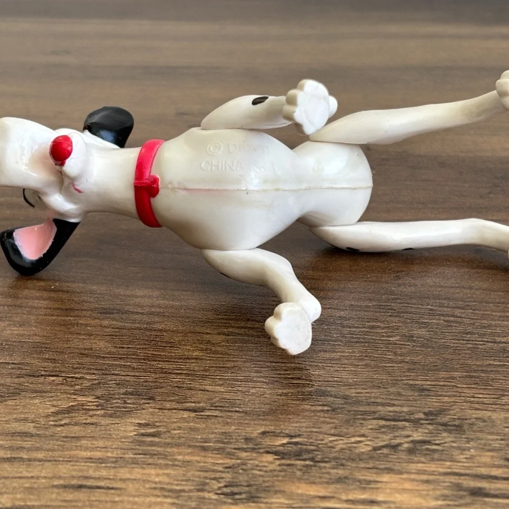 VINTAGE Disney 101 Dalmations PONGO Dog Toy Figure  Collectible Cake Topper 90's
